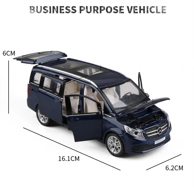 Mercedes Benz V260 MPV Diecast Model Car Sound and Light Collection