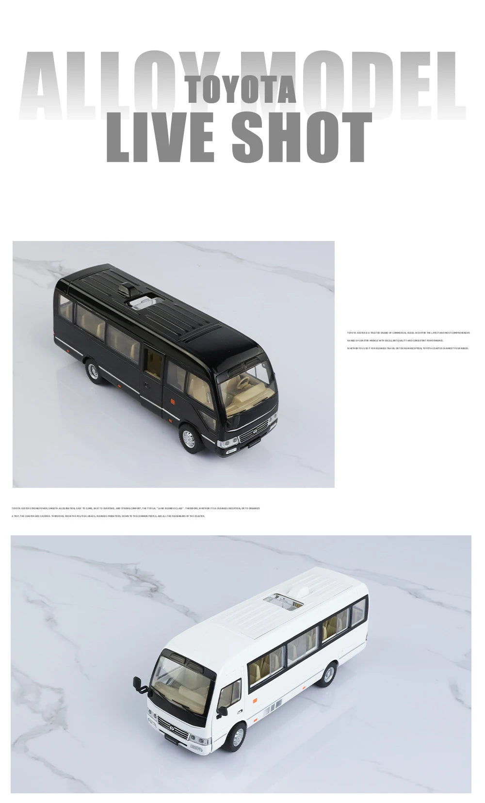 Toyota Coaste Bus Diecast Model -Sound & Light Collection