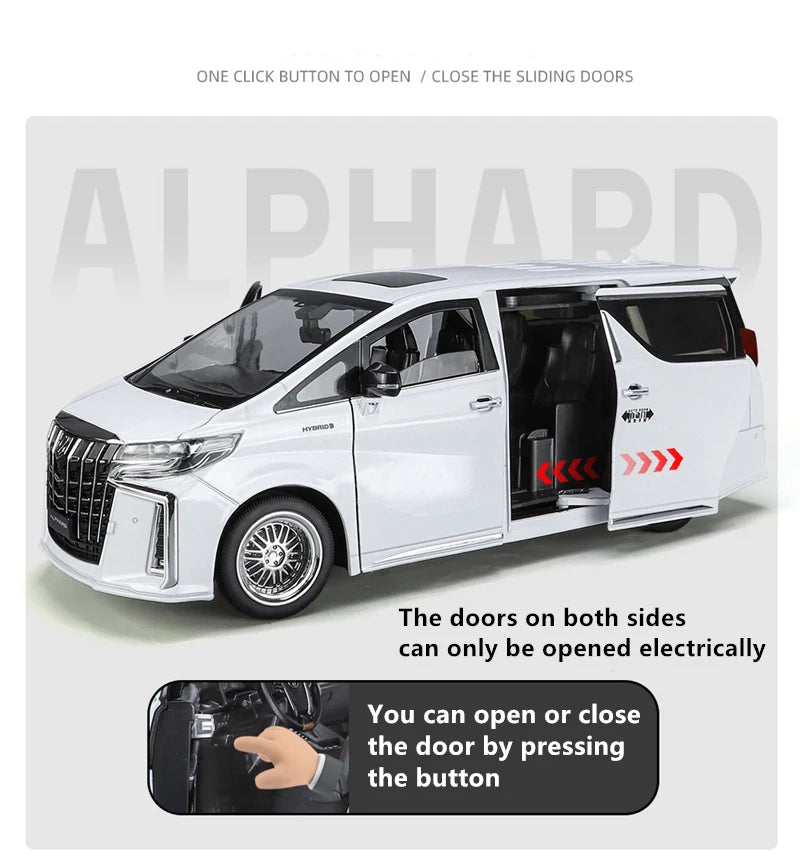 Toyota Alphard MPV (1:18) Diecast Model Car Sound & Light Collection