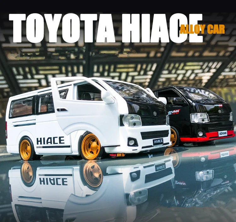 TOYOTA HIACE MPV Model Car Diecast Sound and Light Collection