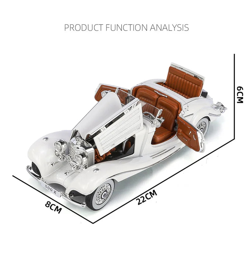 1936 Mercedes Benzs 500K Diecast Model - Sound and Light Collection