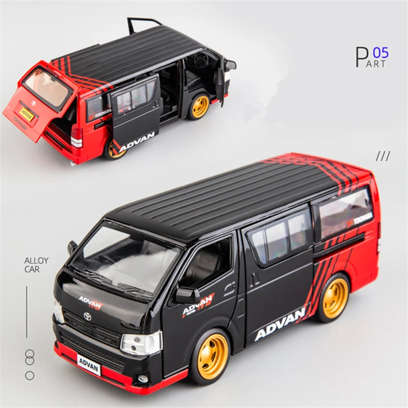 TOYOTA HIACE MPV Model Car Diecast Sound and Light Collection