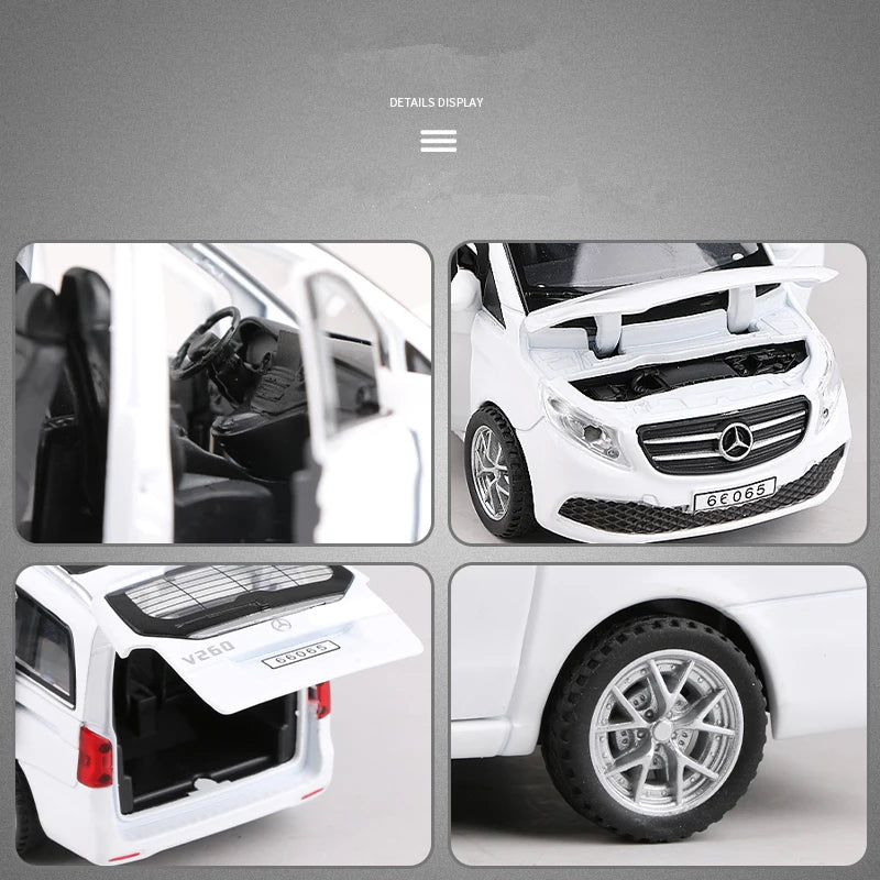 Mercedes Benz V260 MPV Diecast Model Car Sound and Light Collection