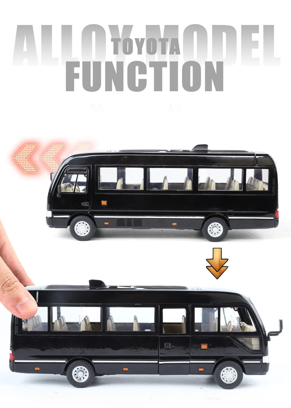 Toyota Coaste Bus Diecast Model -Sound & Light Collection