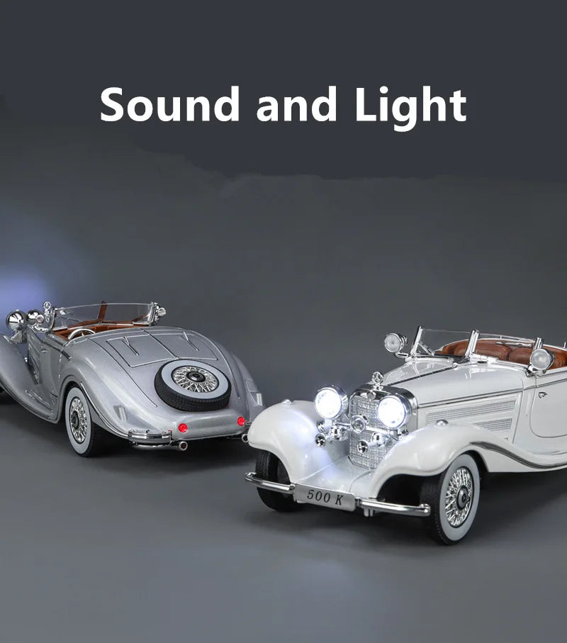 1936 Mercedes Benzs 500K Diecast Model - Sound and Light Collection