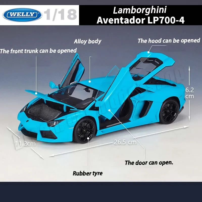 WELLY 1:18 Lamborghini Aventador LP700-4 Diecast Model Car Collection