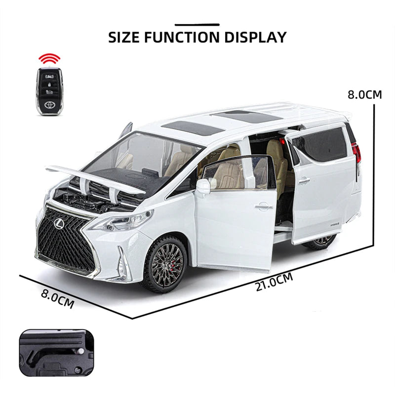 Lexus (1:24) LM300 MPV Diecast Model Car Sound & Light Collection