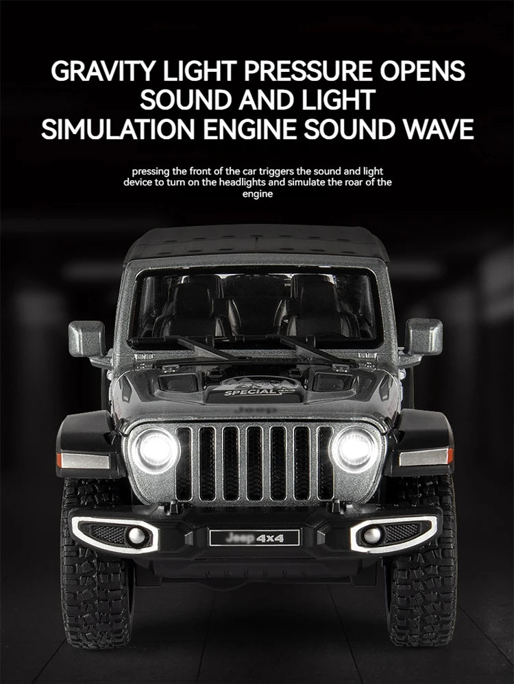 Jeep Wrangler (1:22) Diecast Model Car - Sound & Light Collection