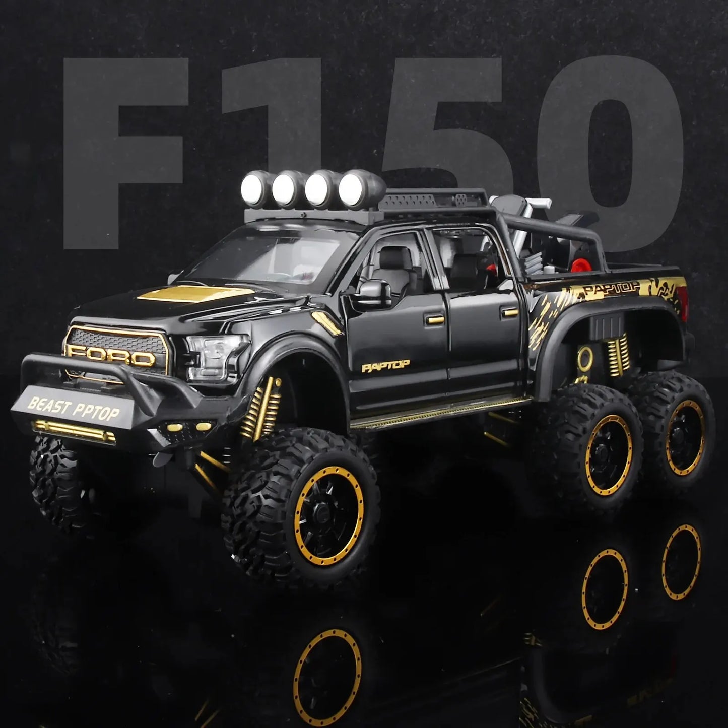 F150 Raptor Pickup Truck Diecast Model Car - Sound & Light Collection