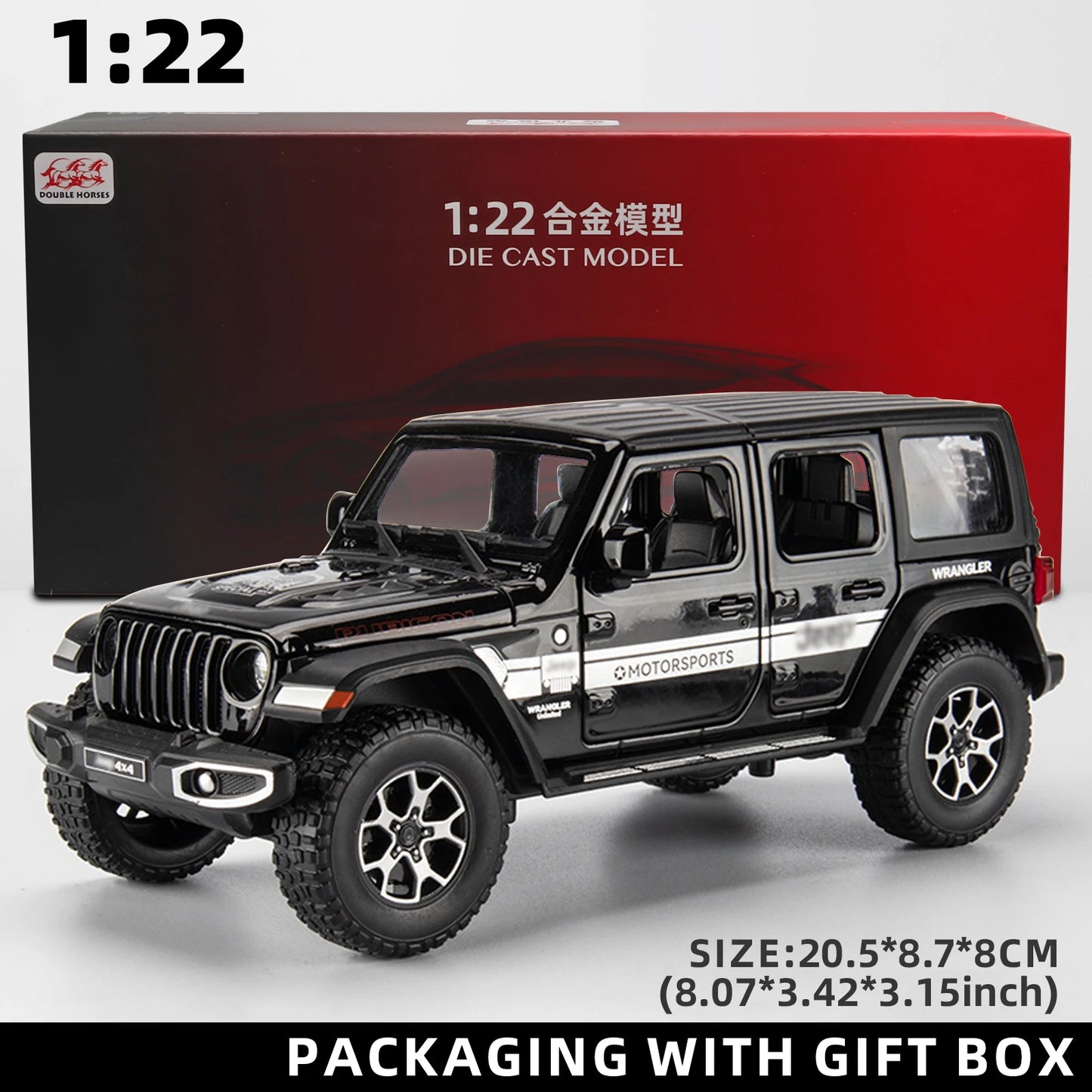 Jeep Wrangler (1:22) Diecast Model Car - Sound & Light Collection