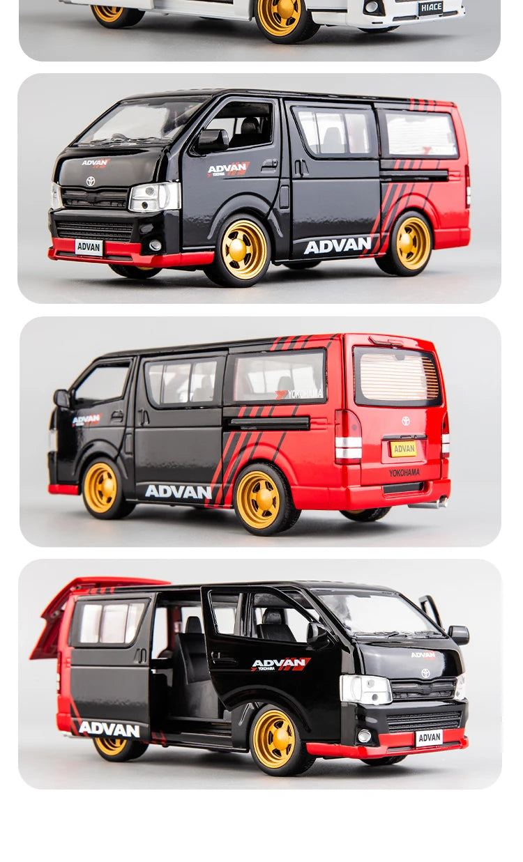 TOYOTA HIACE MPV Model Car Diecast Sound and Light Collection