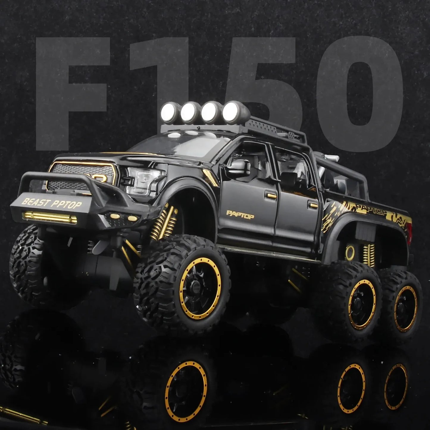 F150 Raptor Pickup Truck Diecast Model Car - Sound & Light Collection