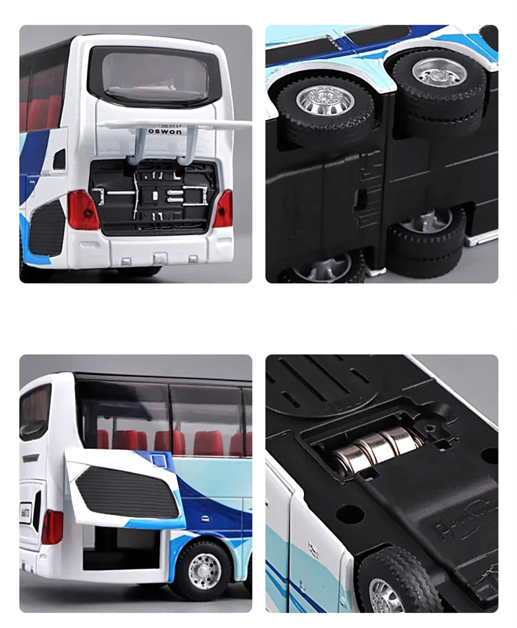 Touring Bus Diecast Model - Sound & Light Collection