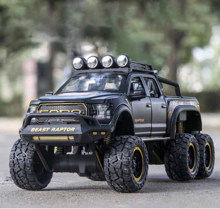 F150 Raptor Pickup Truck Diecast Model Car - Sound & Light Collection