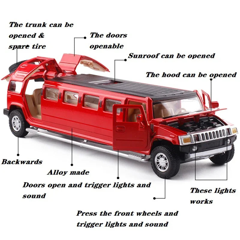 Hummer Lengthen Limousine Diecast Model