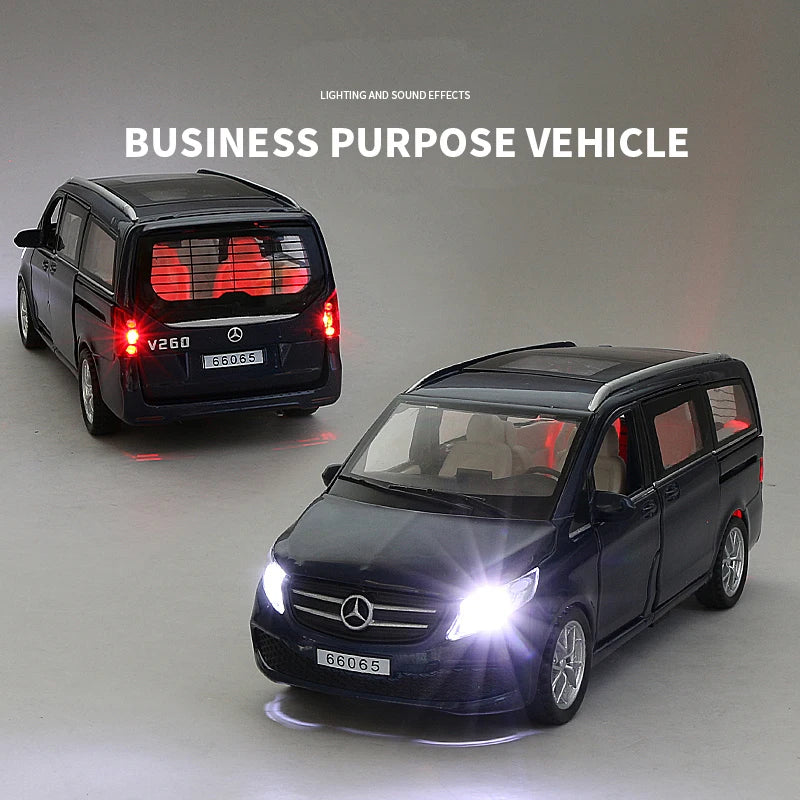 Mercedes Benz V260 MPV Diecast Model Car Sound and Light Collection