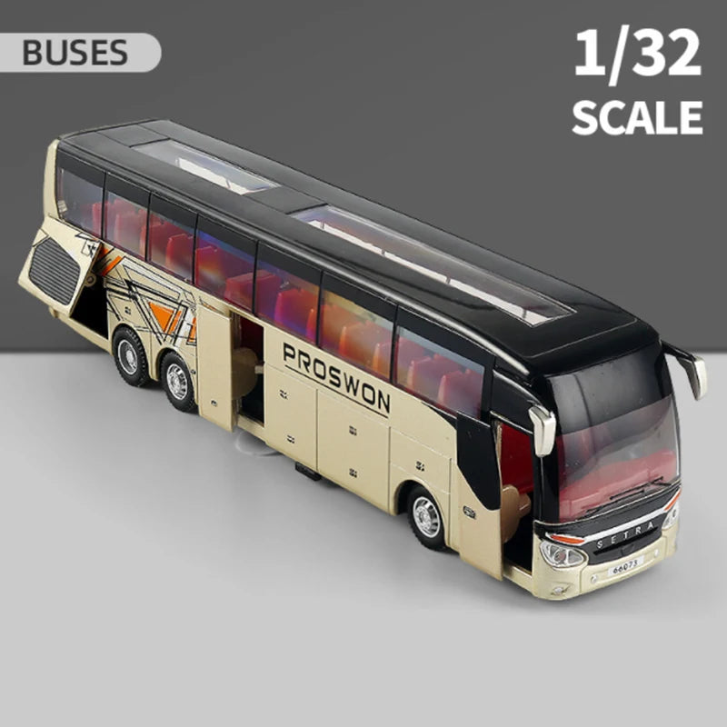 Touring Bus Diecast Model - Sound & Light Collection