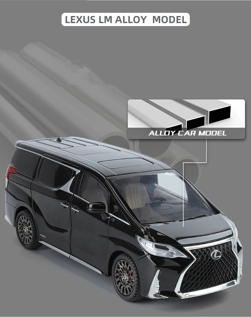 Lexus (1:24) LM300 MPV Diecast Model Car Sound & Light Collection