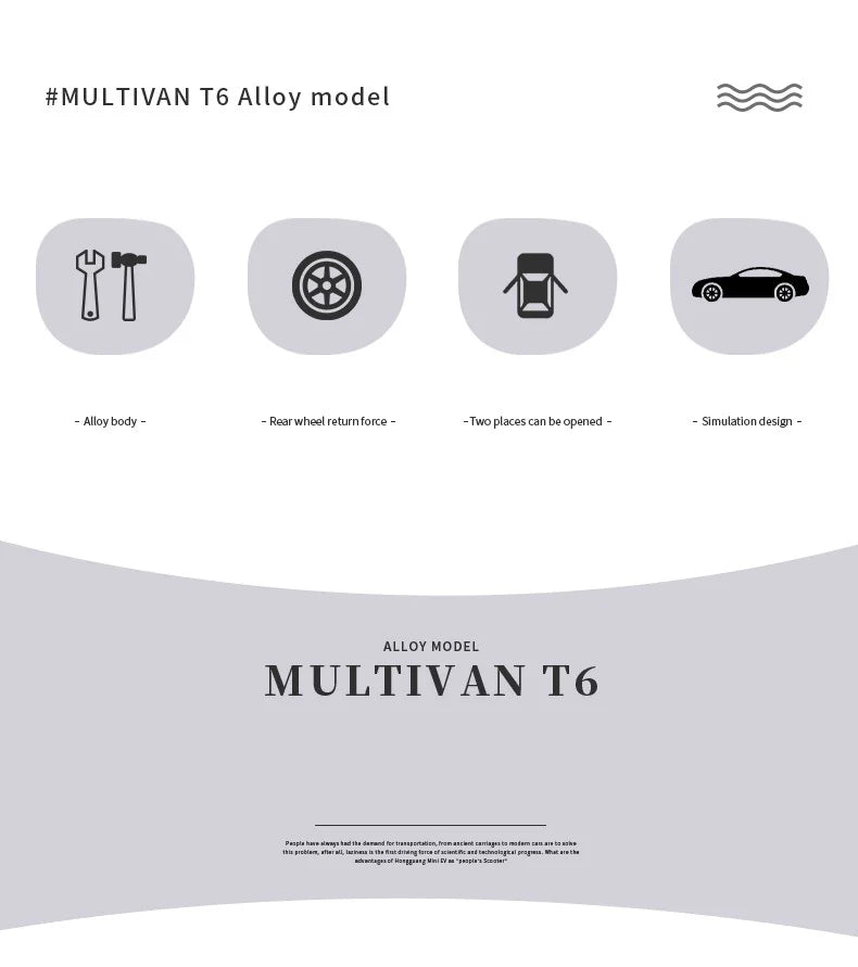 VW Multivan T6 MPV Model Car Diecast Collection