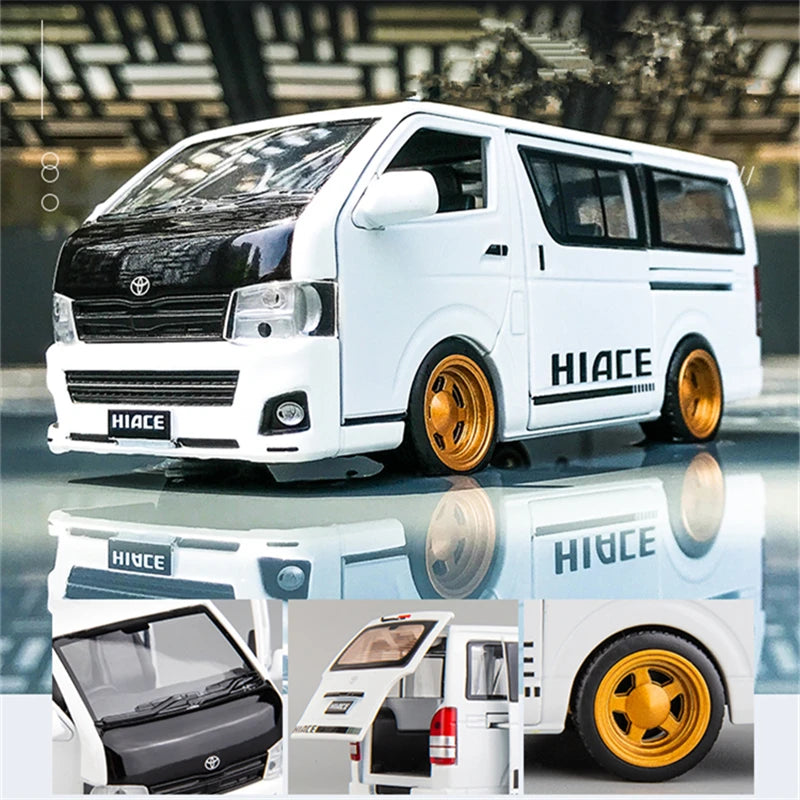 TOYOTA HIACE MPV Model Car Diecast Sound and Light Collection