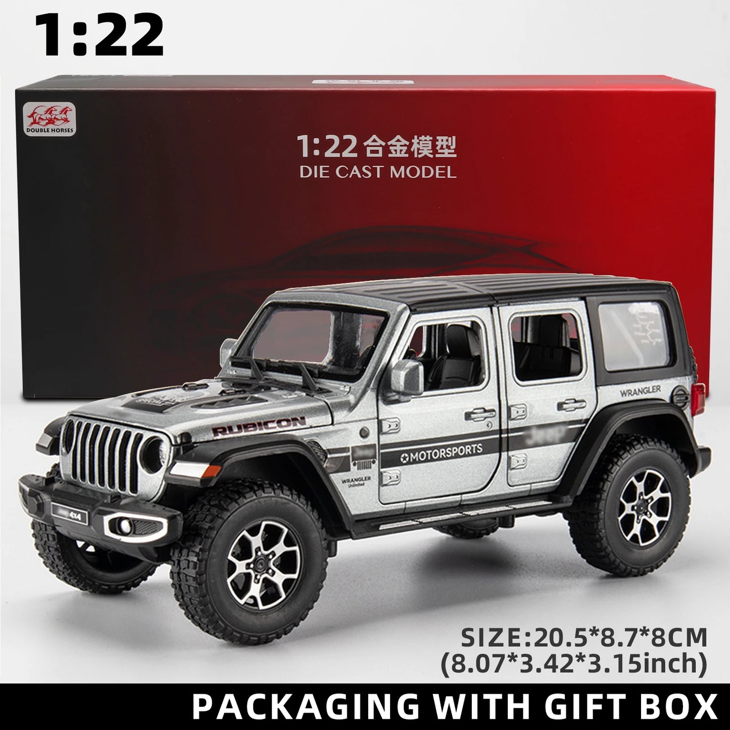 Jeep Wrangler (1:22) Diecast Model Car - Sound & Light Collection