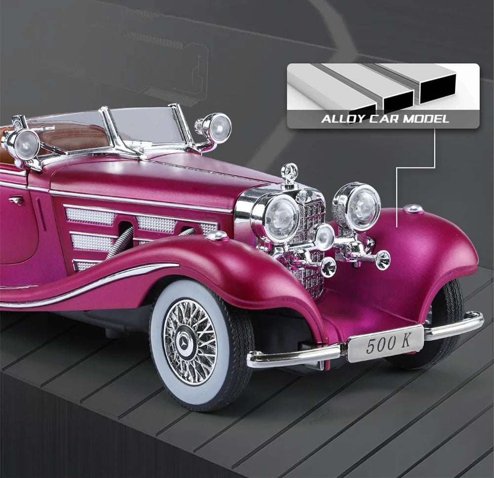 1936 Mercedes Benzs 500K Diecast Model - Sound and Light Collection