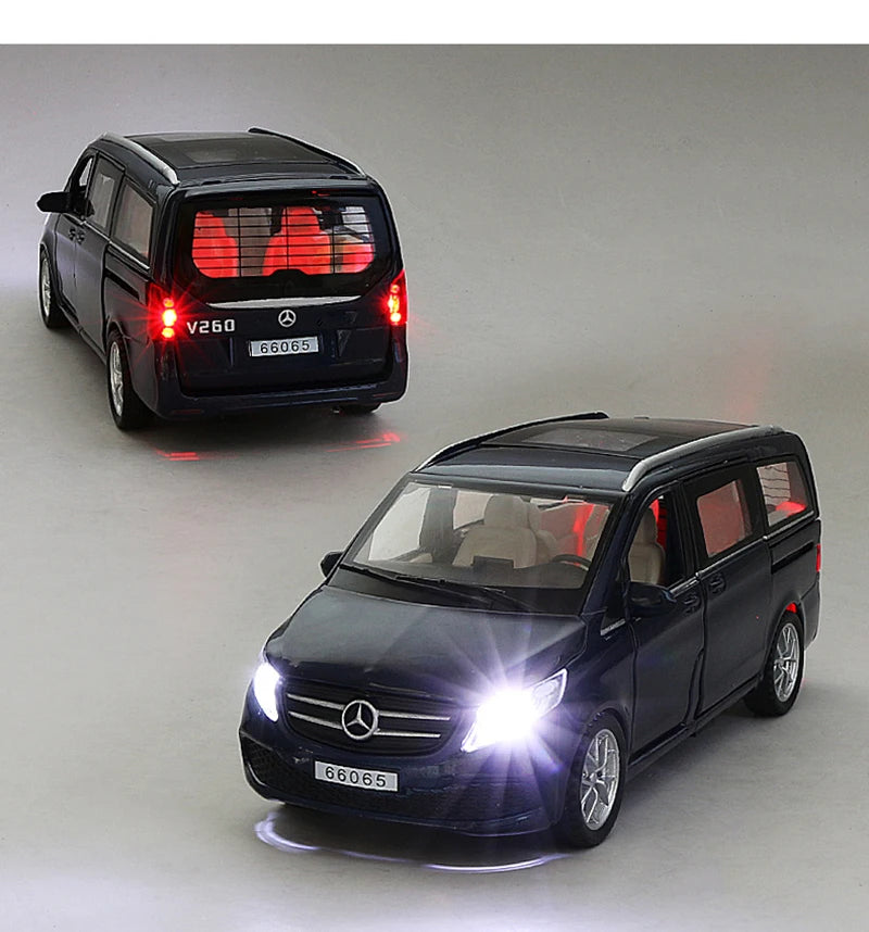 Mercedes Benz V260 MPV Diecast Model Car Sound and Light Collection